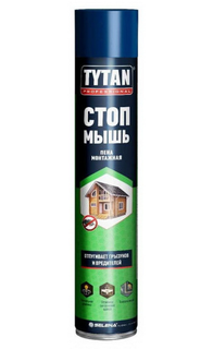 Пена монтажная TYTAN Professional СТОП МЫШЬ (750 мл) (12шт) БЫТОВАЯ арт. 18028